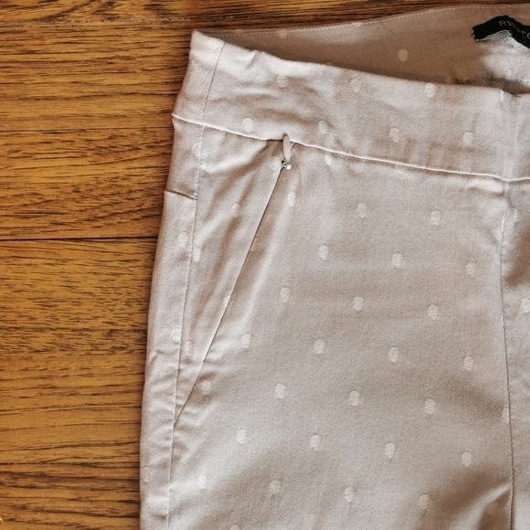 Rw&co Grey Polka Dot Pull-On Stretch Capris M - Picture 2 of 6